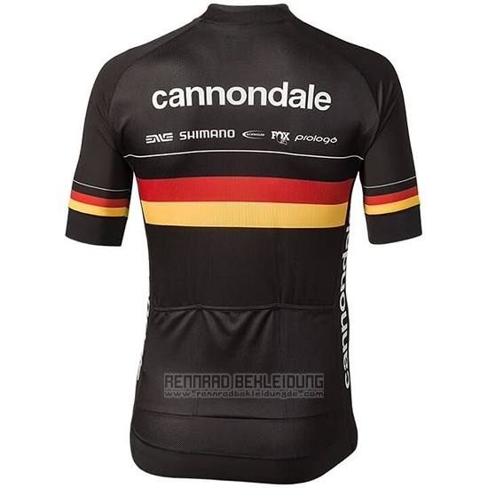 2019 Fahrradbekleidung Cannondale Shimano Champion Deutschland Trikot Kurzarm und Tragerhose - zum Schließen ins Bild klicken